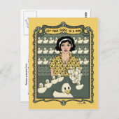 Holen Sie Ihre Enten in eine Row_C_ Postkarte (Vorne/Hinten)
