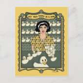 Holen Sie Ihre Enten in eine Row_C_ Postkarte (Vorderseite)