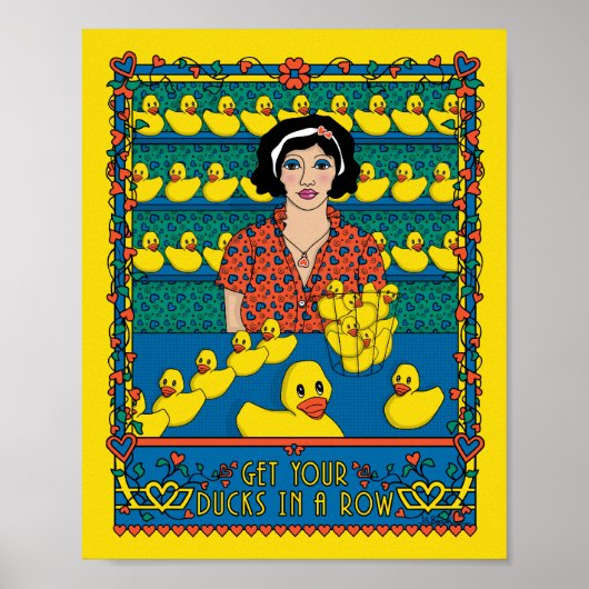Holen Sie Ihre Enten in einem Row_B_8x10-Poster Poster (Vorne)