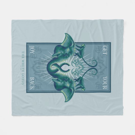 Holen Sie Ihre Freude zurück - der weiße Lotus Fleecedecke (Vorderseite (Horizontal))