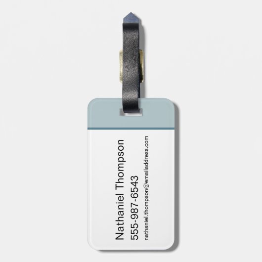 Holen Sie Ihre Freude zurück - der weiße Lotus Gepäckanhänger (Rückseite vertikal)