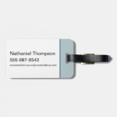 Holen Sie Ihre Freude zurück - der weiße Lotus Gepäckanhänger (Rückseite horizontal)