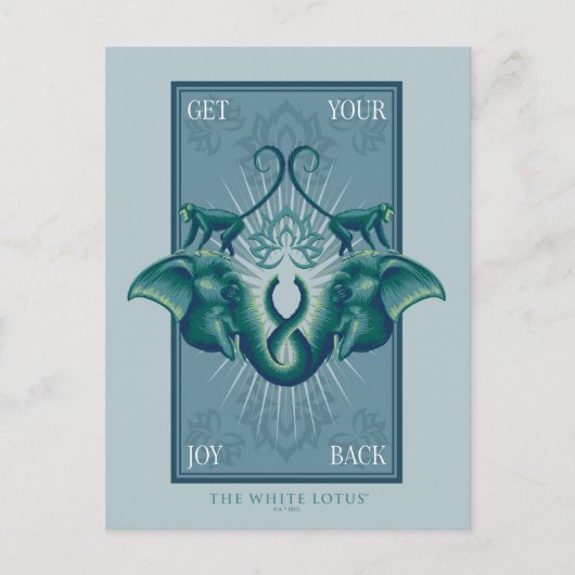 Holen Sie Ihre Freude zurück - der weiße Lotus Postkarte (Vorderseite)
