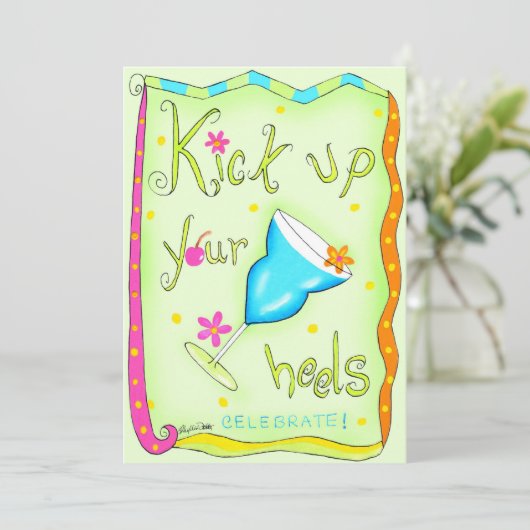 Holen Sie Ihre Heelse grüne Einladung auf (Stehend Vorderseite)