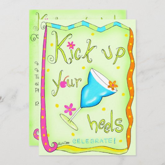 Holen Sie Ihre Heelse grüne Einladung auf (Vorne/Hinten)