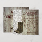 Holen Sie Ihre Stiefel Cowboy Hochzeit Einladungen (Vorne/Hinten)