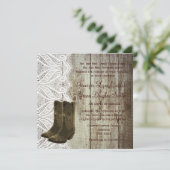 Holen Sie Ihre Stiefel, die Einladungen Wedding (Stehend Vorderseite)