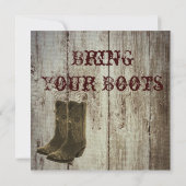 Holen Sie Ihre Stiefel, die Einladungen Wedding (Rückseite)