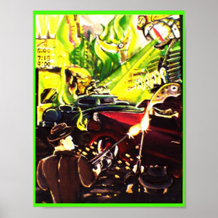holen Sie in den Pöbel Poster