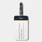 Holen Sie Lit - Schwarzes Blitz Gepäckanhänger (Rückseite vertikal)