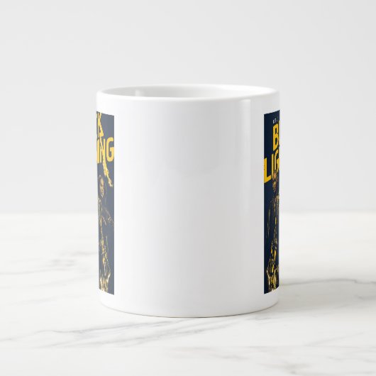 Holen Sie Lit - Schwarzes Blitz Jumbo-Tasse (Vorderseite)