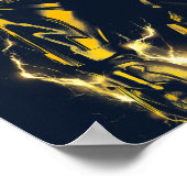 Holen Sie Lit - Schwarzes Blitz Poster (Ecke)