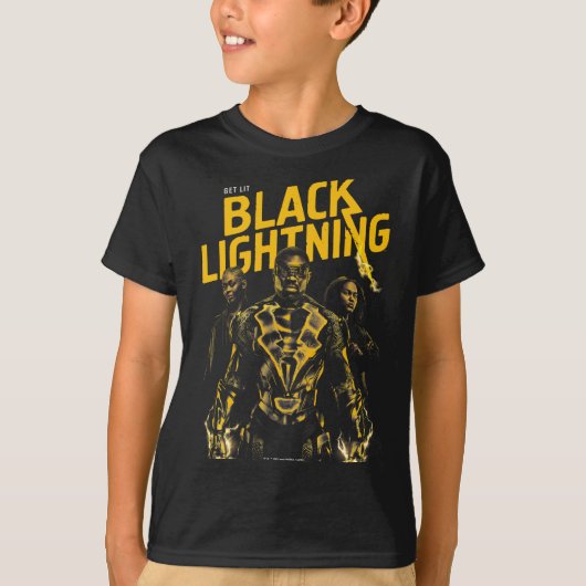 Holen Sie Lit - Schwarzes Blitz T-Shirt (Vorderseite)