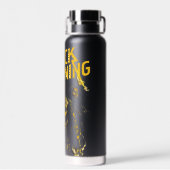 Holen Sie Lit - Schwarzes Blitz Trinkflasche (Rückseite)