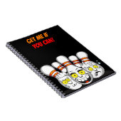 Holen Sie mich, wenn Sie können, lustige Bowling B Notizblock (Rechte Seite)