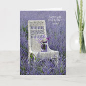 Holen Sie sich bald Bouquet auf dem Stuhl Karte (Vorderseite)