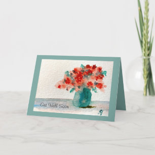 Holen Sie sich bald eine Grußkarte mit Aquarellblu Karte