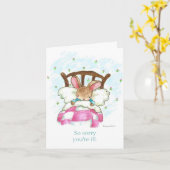 Holen Sie sich bald eine gute Bunny Card Karte (Gelbe Blume)