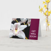 Holen Sie sich bald eine White Orchid Card Karte (Gelbe Blume)