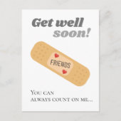 Holen Sie sich bald Freunde Postkarte (Vorderseite)