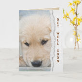 Holen Sie sich bald golden Retriever Welpe Karte (Gelbe Blume)
