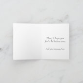 Holen Sie sich bald gut Card - Gefühl unter dem We Karte (Innenseite)