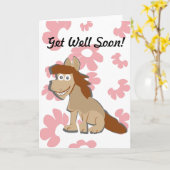 Holen Sie sich bald gut Grußkarte für Kinder Karte (Gelbe Blume)