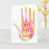 Holen Sie sich bald gut RAINBOW HAND anpassen Sie Karte (Gelbe Blume)