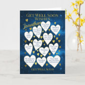 Holen Sie sich bald gut wünscht Blue Karte (Gelbe Blume)