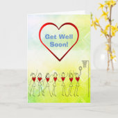 Holen Sie sich bald Netball Gruß Karte (Gelbe Blume)