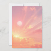 Holen Sie sich Boy Pink Unique Sky Cloud Sunshine  Einladung (Rückseite)