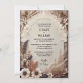 Holen Sie sich Brown Fall Wood Paperie Gerecycelt  Einladung (Vorderseite)