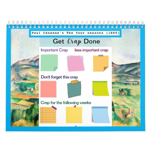 Holen Sie sich Crap Fertig berühmtes Bild farbenfr Kalender (Titelbild)