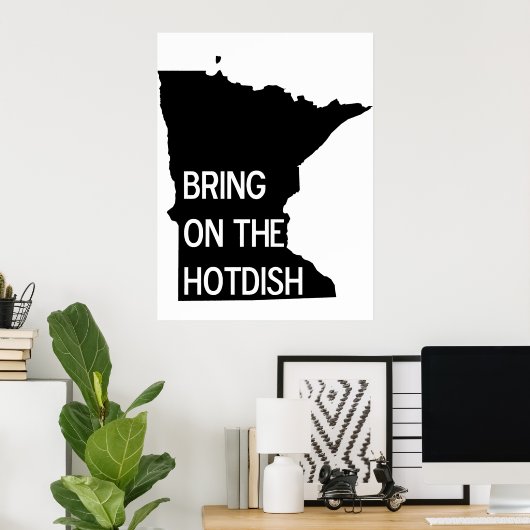 Holen Sie sich das Hotdish Funny Minnesota Poster (Heimbüro)