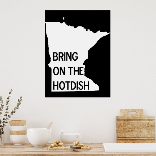 Holen Sie sich das Hotdish Funny Minnesota Poster (Küche)