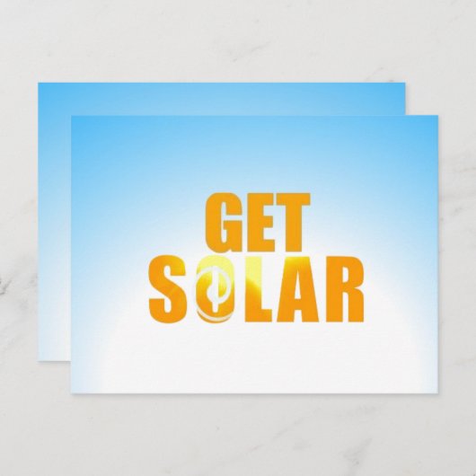 Holen Sie sich das Solarlogo Ecofriendly Solar Ene Postkarte (Vorne/Hinten)