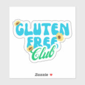 Holen Sie sich den Glutenfreien Club Aufkleber (Blatt)