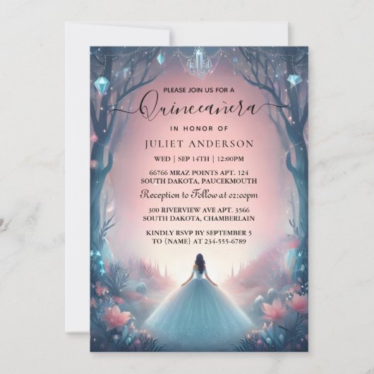 Holen Sie sich den Naturbaum Hexenzauberwald Quinc Einladung (Vorderseite)