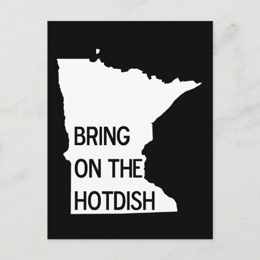 Holen Sie sich die Hotdish Funny Minnesota Postkar Postkarte (Vorderseite)