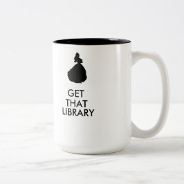 Holen Sie sich diese Bibliothek Zweifarbige Tasse