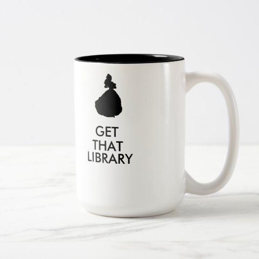 Holen Sie sich diese Bibliothek Zweifarbige Tasse (Rechts)