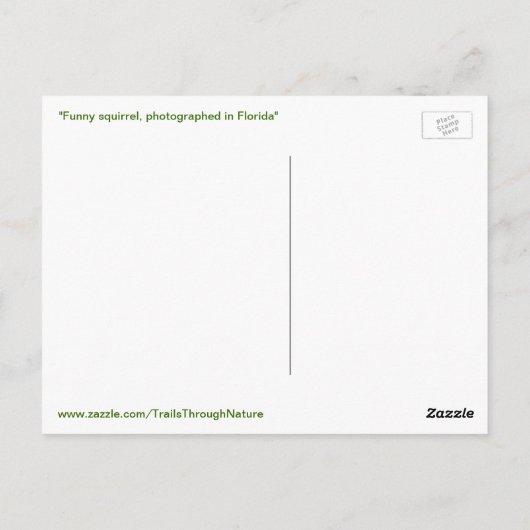 Holen Sie sich diese Furz aus der Funny Squirrel P Postkarte (Rückseite)