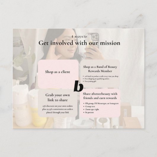 Holen Sie sich ein! Ankündigungspostkarte (Vorderseite)