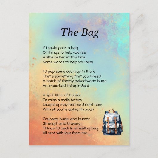 Holen Sie sich ein gutes Gedicht Postkarte (Vorderseite)