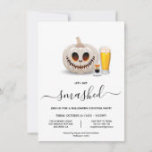 Holen Sie sich ein knuspriges weißes Kürbiscocktai Einladung (Vorderseite)