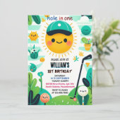 Holen Sie sich ein niedliches Golfloch in einem er Einladung (Stehend Vorderseite)