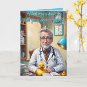 Holen Sie sich eine lustige Ente Karte (Gelbe Blume)