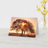 Holen Sie sich eine Oak Tree and Heart Card Karte (Gelbe Blume)