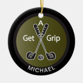 Holen Sie sich einen Grip Golf Keramikornament (Vorne)
