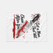 Holen Sie sich einen Mann, der nach Ihnen lustigen Fleecedecke (Vorderseite (Horizontal))